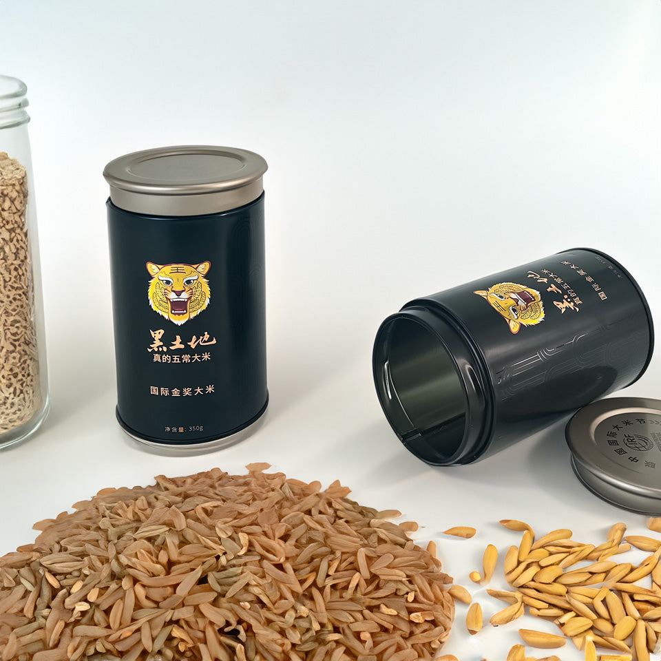 JYB rice metal tin box tin container with lid